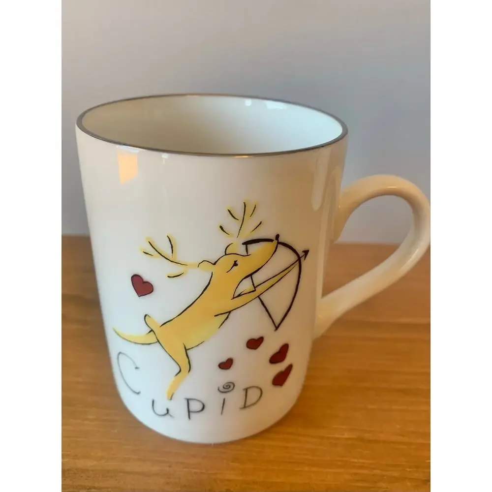Pottery Barn Reindeer Coffee Mugs 4
